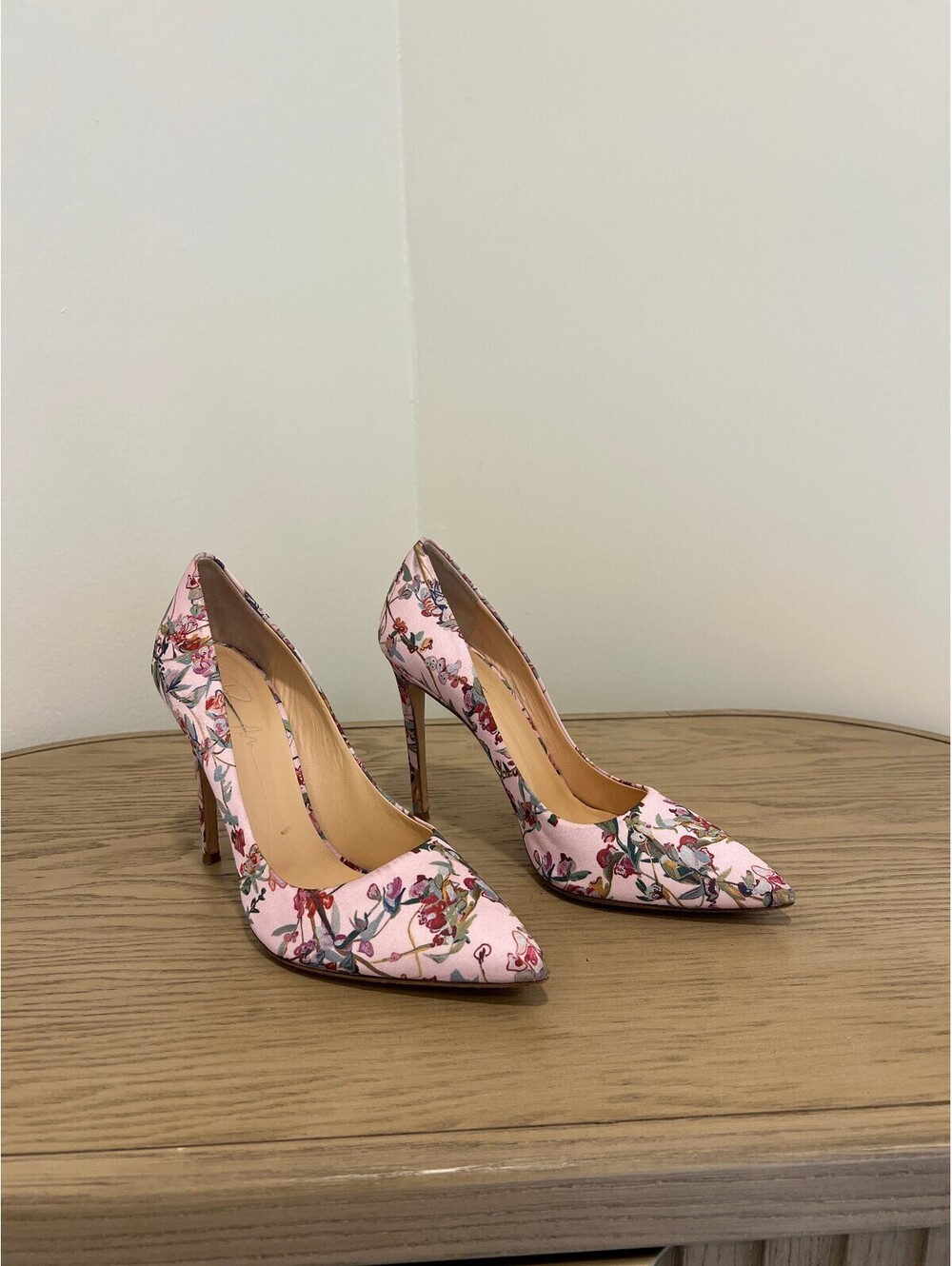 Branden Maxwell - Pink Floral Patterned High Heel Pumps, Size 40 (US 9)